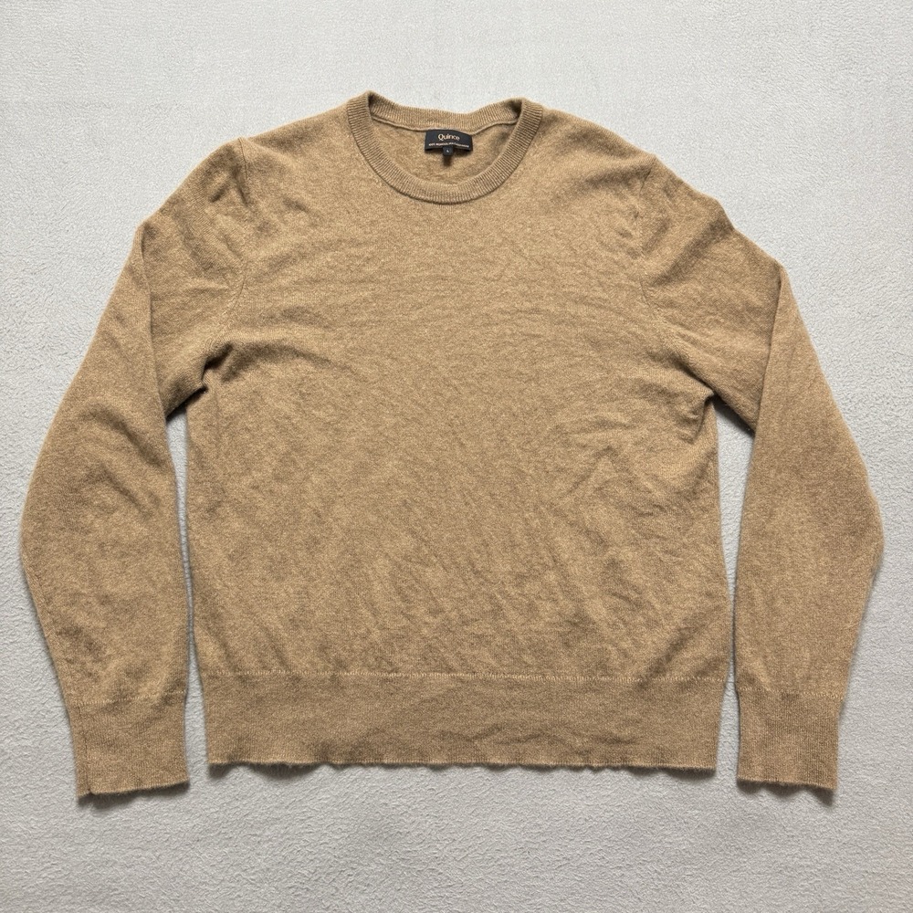 Quince Mongolian Cashmere Sweater Womens Large Brown Minimalist